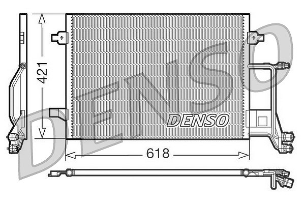 Denso Kondensator, Klimaanlage [Hersteller-Nr. DCN02013] für Audi