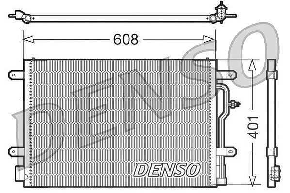 Denso Kondensator, Klimaanlage [Hersteller-Nr. DCN02012] für Audi, Seat