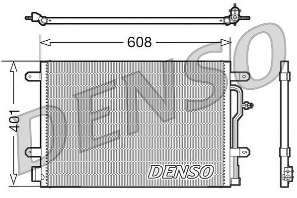 Denso Kondensator, Klimaanlage [Hersteller-Nr. DCN02011] für Audi