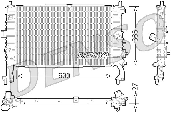 Denso Kühler, Motorkühlung [Hersteller-Nr. DRM20106] für Opel, Vauxhall