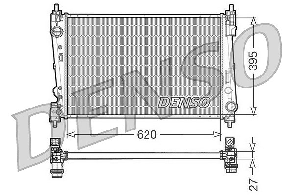 Denso Kühler, Motorkühlung [Hersteller-Nr. DRM13015] für Lancia, Fiat