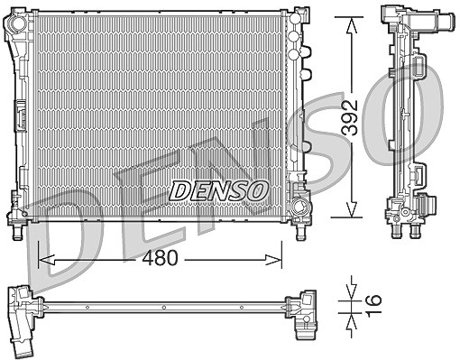 Denso Kühler, Motorkühlung [Hersteller-Nr. DRM09087] für Fiat