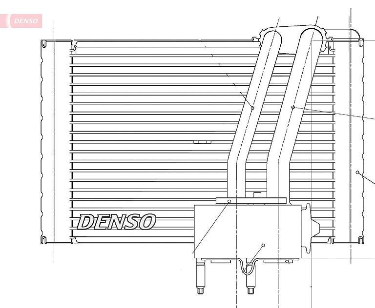 Denso Verdampfer, Klimaanlage [Hersteller-Nr. DEV07005] für Peugeot, Fiat, Citroën