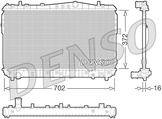 Denso Kühler, Motorkühlung [Hersteller-Nr. DRM08004] für Daewoo, Chevrolet