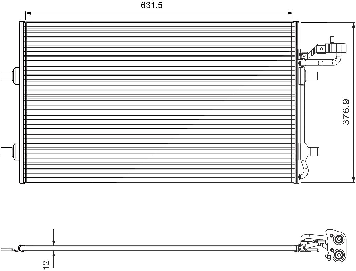 Valeo Kondensator, Klimaanlage [Hersteller-Nr. 814324] für Volvo