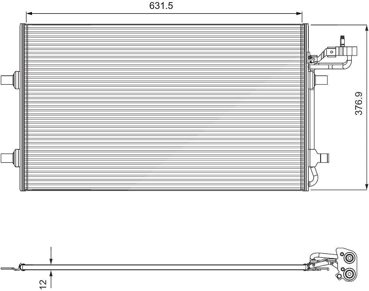 Valeo Kondensator, Klimaanlage [Hersteller-Nr. 814323] für Volvo