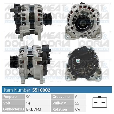 Meat & Doria Generator [Hersteller-Nr. 5510002] für Dacia, Renault