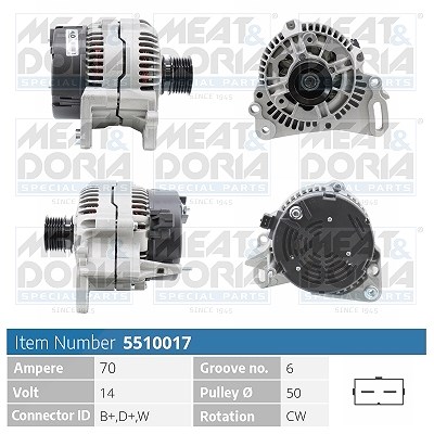 Meat & Doria Generator [Hersteller-Nr. 5510017] für Skoda, Seat, VW