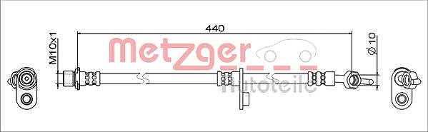 Metzger Autoteile Bremsschlauch [Hersteller-Nr. 4111650] für Toyota