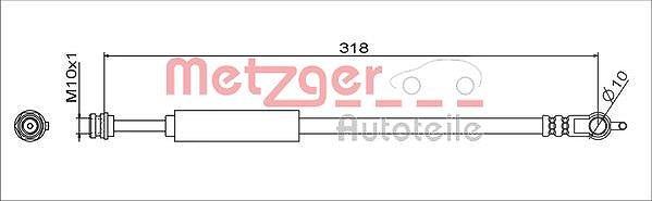 Metzger Autoteile Bremsschlauch [Hersteller-Nr. 4111629] für Mazda