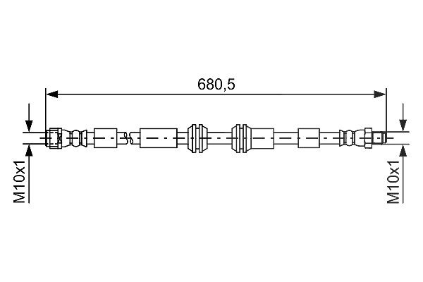 Bosch Bremsschlauch [Hersteller-Nr. 1987481734] für Mercedes-Benz