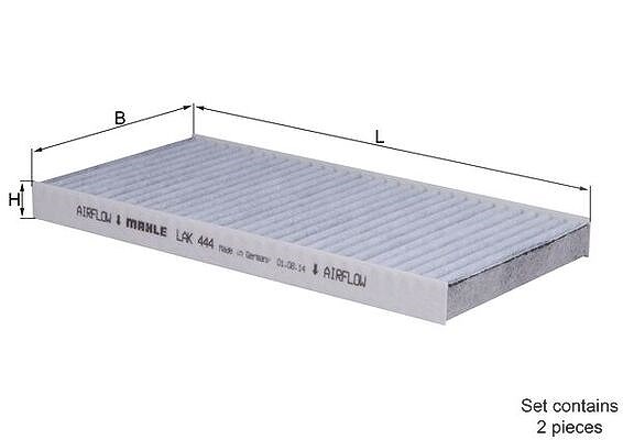 Mahle Filter, Innenraumluft [Hersteller-Nr. LAK444/S] für Kia, Hyundai