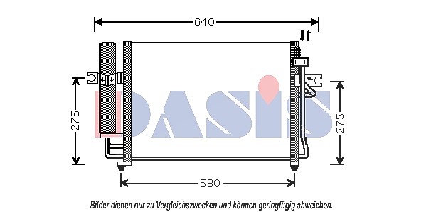 Aks Dasis Kondensator, Klimaanlage [Hersteller-Nr. 562002N] für Hyundai