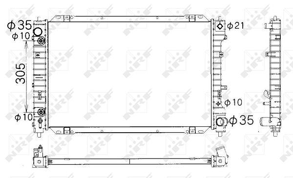 Nrf Kühler, Motorkühlung [Hersteller-Nr. 53378] für Ford, Mazda