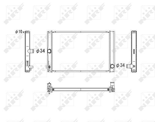 Nrf Kühler, Motorkühlung [Hersteller-Nr. 53764] für Toyota