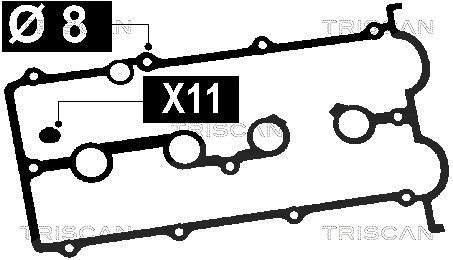 Triscan Dichtungssatz, Zylinderkopfhaube [Hersteller-Nr. 515-4056] für Mazda
