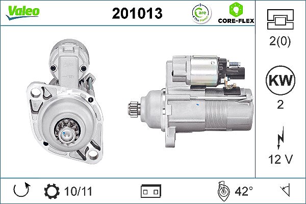 Valeo Starter [Hersteller-Nr. 201013] für Seat, Skoda, Audi, VW
