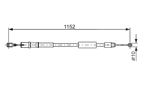 Bosch Seilzug, Feststellbremse [Hersteller-Nr. 1987482025] für Mercedes-Benz
