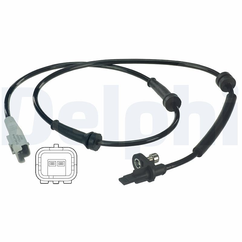 Delphi Sensor, Raddrehzahl [Hersteller-Nr. SS20402] für Peugeot, Citroën