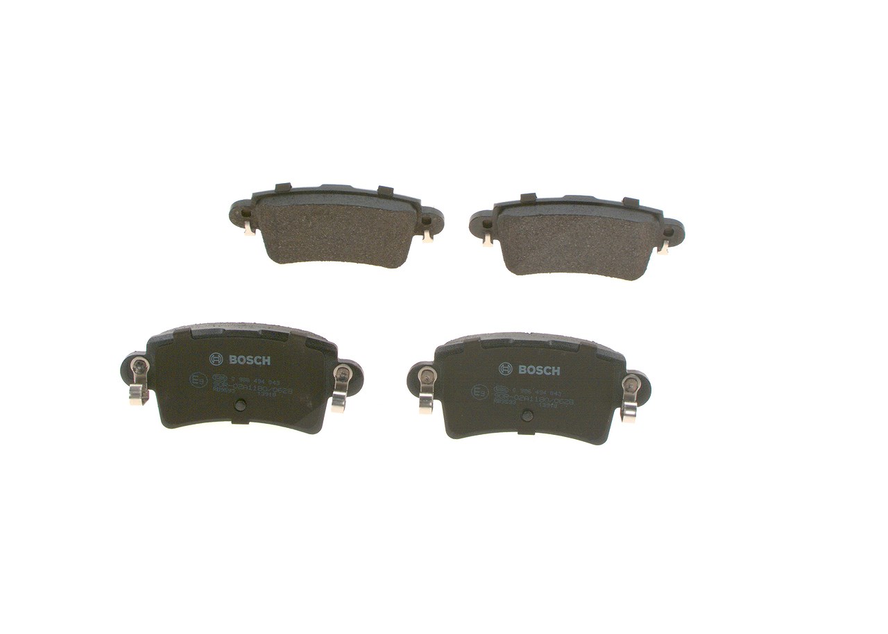 Bosch Bremsbelagsatz, Scheibenbremse [Hersteller-Nr. 0986494043] für Opel, Nissan, Renault, Vauxhall
