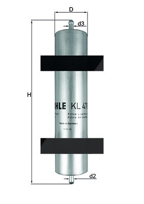 Mahle Kraftstofffilter [Hersteller-Nr. KL478] für BMW