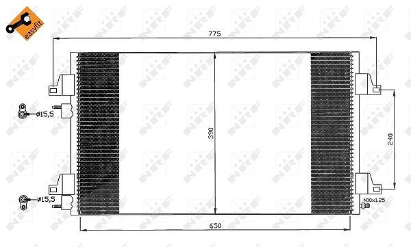 Nrf Kondensator ohne Trockner [Hersteller-Nr. 35760] für Renault