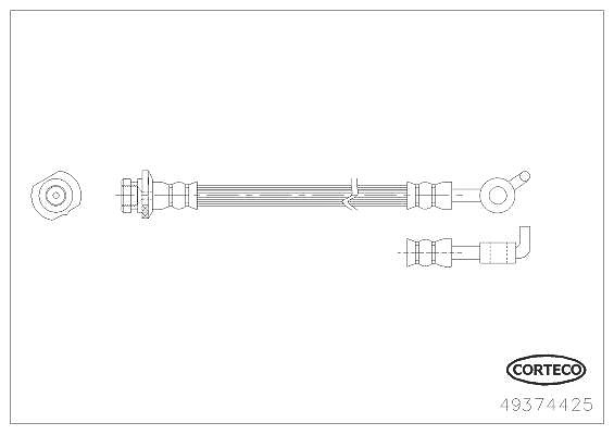 Corteco Bremsschlauch ERSTAUSRÜSTERQUALITÄT [Hersteller-Nr. 49374425] für Nissan