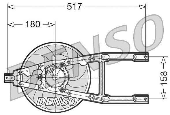Denso Lüfter, Motorkühlung [Hersteller-Nr. DER09012] für Fiat