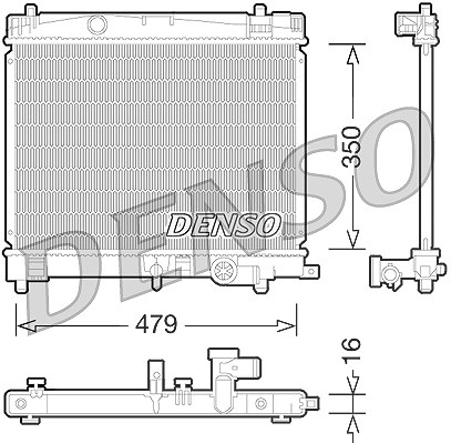 Denso Kühler, Motorkühlung [Hersteller-Nr. DRM50078] für Toyota