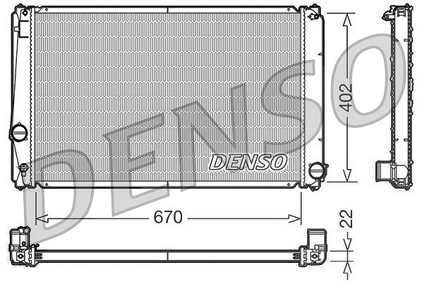 Denso Kühler, Motorkühlung [Hersteller-Nr. DRM50053] für Toyota