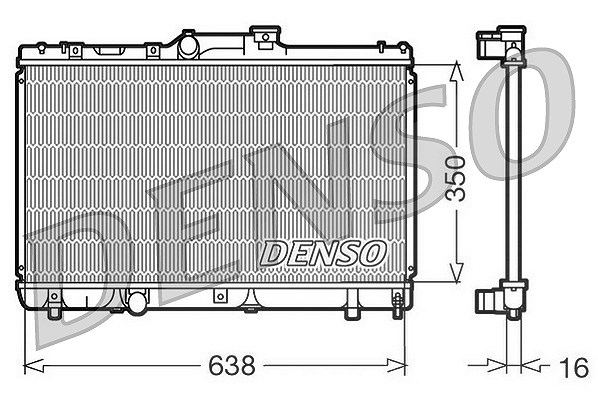 Denso Kühler, Motorkühlung [Hersteller-Nr. DRM50013] für Toyota