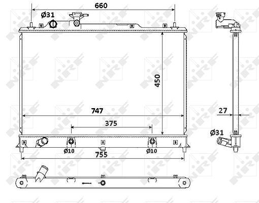 Nrf Kühler, Motorkühlung [Hersteller-Nr. 53904] für Mazda