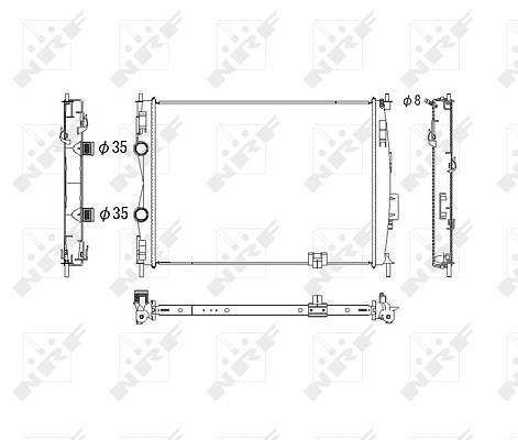 Nrf Kühler, Motorkühlung [Hersteller-Nr. 53755] für Nissan