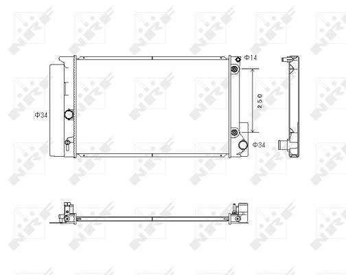 Nrf Kühler, Motorkühlung [Hersteller-Nr. 53766] für Toyota