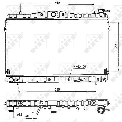 Nrf Kühler, Motorkühlung [Hersteller-Nr. 53505] für Hyundai