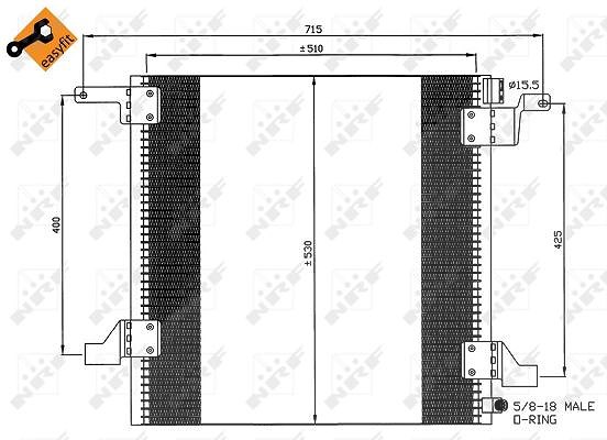 Nrf Kondensator, Klimaanlage [Hersteller-Nr. 35579] für Mercedes-Benz