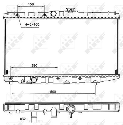 Nrf Kühler, Motorkühlung [Hersteller-Nr. 507581] für Toyota