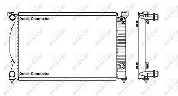 Nrf Kühler, Motorkühlung [Hersteller-Nr. 50543A] für Audi, Seat