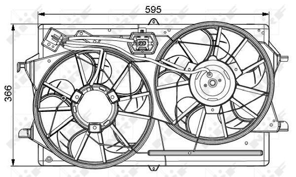 Nrf Lüfter, Motorkühlung [Hersteller-Nr. 47061] für Ford