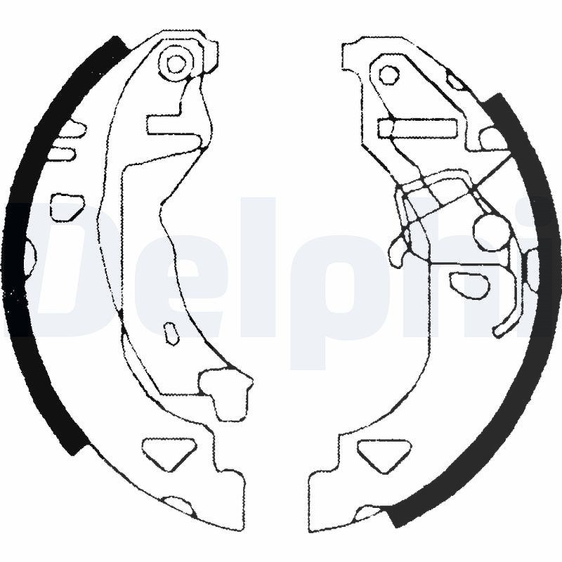 Delphi Bremsbackensatz [Hersteller-Nr. LS1682] für Fiat, Lancia