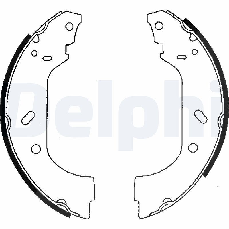 Delphi Bremsbackensatz [Hersteller-Nr. LS1715] für Fiat, Peugeot, Citroën, Lancia