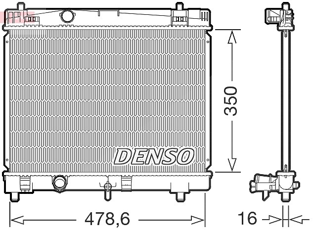 Denso Kühler, Motorkühlung [Hersteller-Nr. DRM50103] für Toyota, Daihatsu