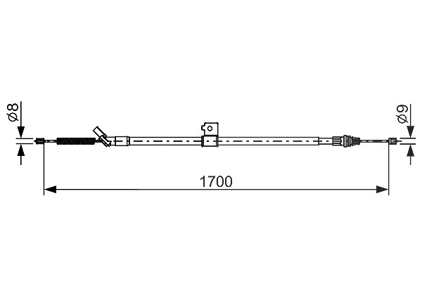 Bosch Seilzug, Feststellbremse [Hersteller-Nr. 1987482631] für Nissan