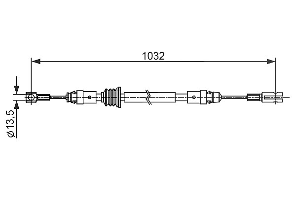 Bosch Seilzug, Feststellbremse [Hersteller-Nr. 1987482548] für Renault