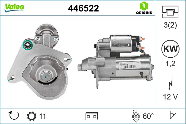 Valeo Starter [Hersteller-Nr. 446522] für Ford, Mazda, Volvo