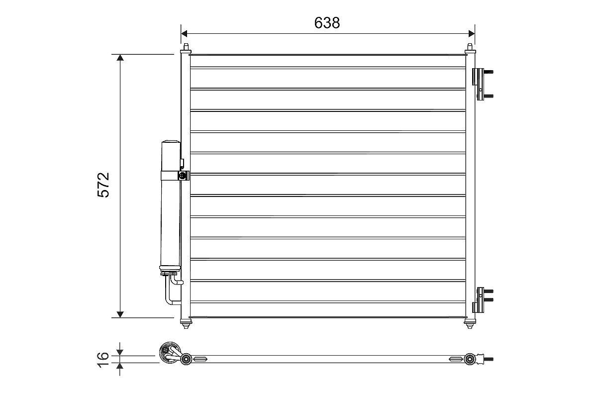 Valeo Kondensator, Klimaanlage [Hersteller-Nr. 814053] für Land Rover