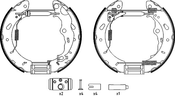 Hella Bremsbackensatz [Hersteller-Nr. 8DB355022-861] für Ford