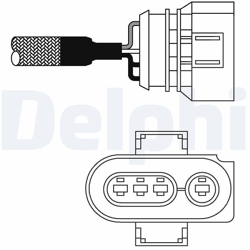 Delphi Lambdasonde [Hersteller-Nr. ES10980-12B1] für Toyota, VW, Audi