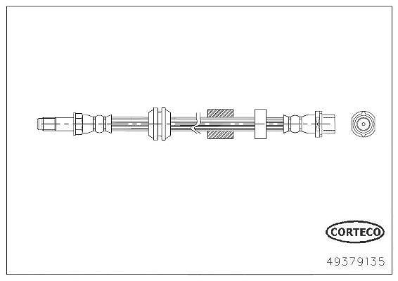 Corteco Bremsschlauch ERSTAUSRÜSTERQUALITÄT [Hersteller-Nr. 49379135] für Volvo