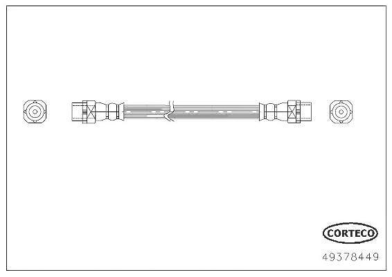Corteco Bremsschlauch ERSTAUSRÜSTERQUALITÄT [Hersteller-Nr. 49378449] für BMW